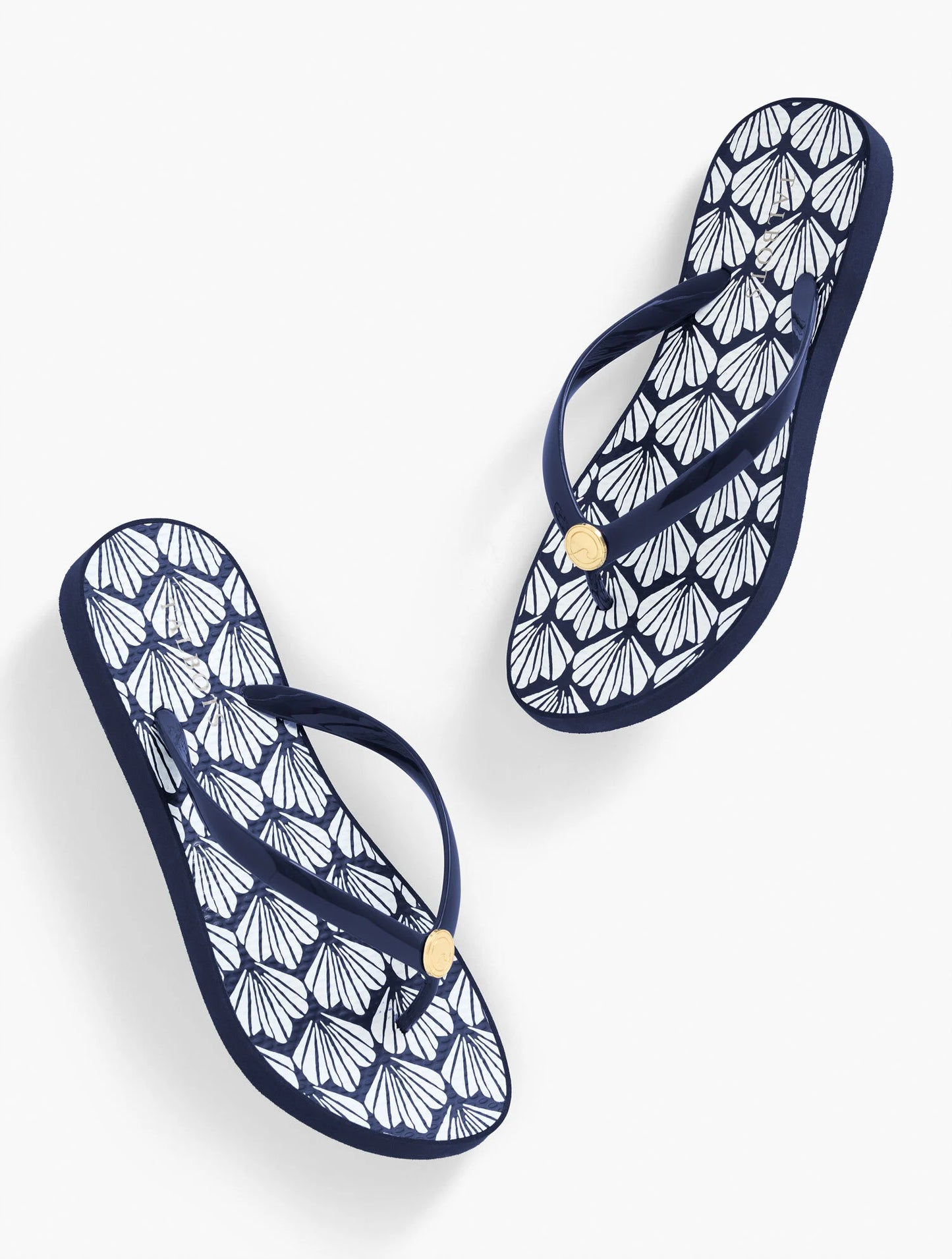 Bea Molded Thong Flip Flops - Aqua Club Fiji Shells
