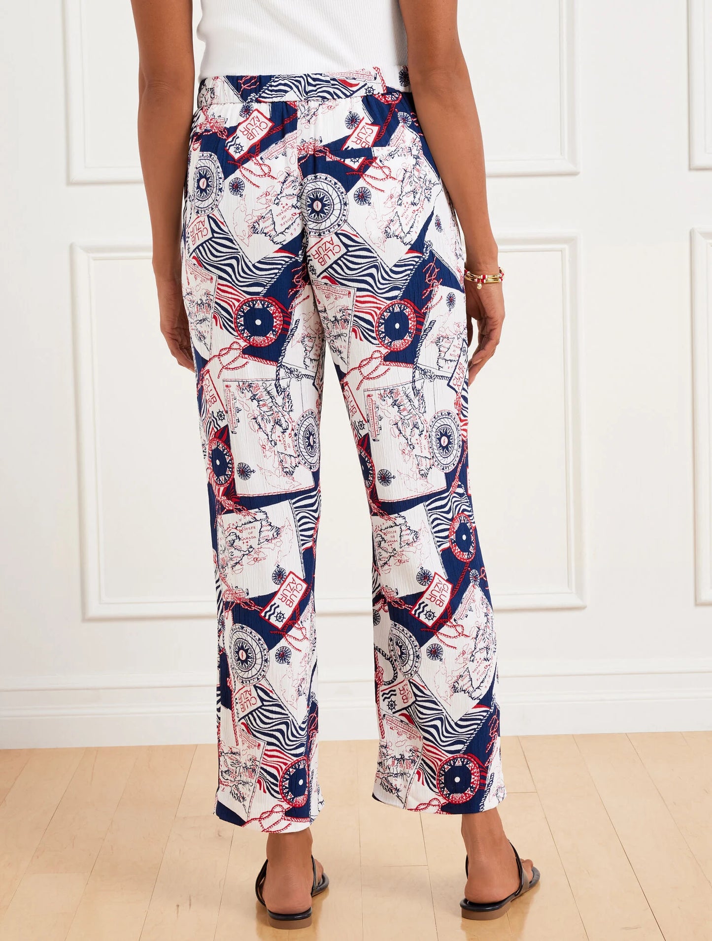 Straight Ankle Pull-On Pants - Côte d’Azur