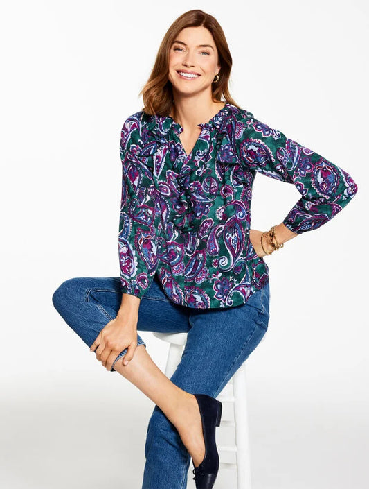 Ruffle Top - Piccadilly Paisley