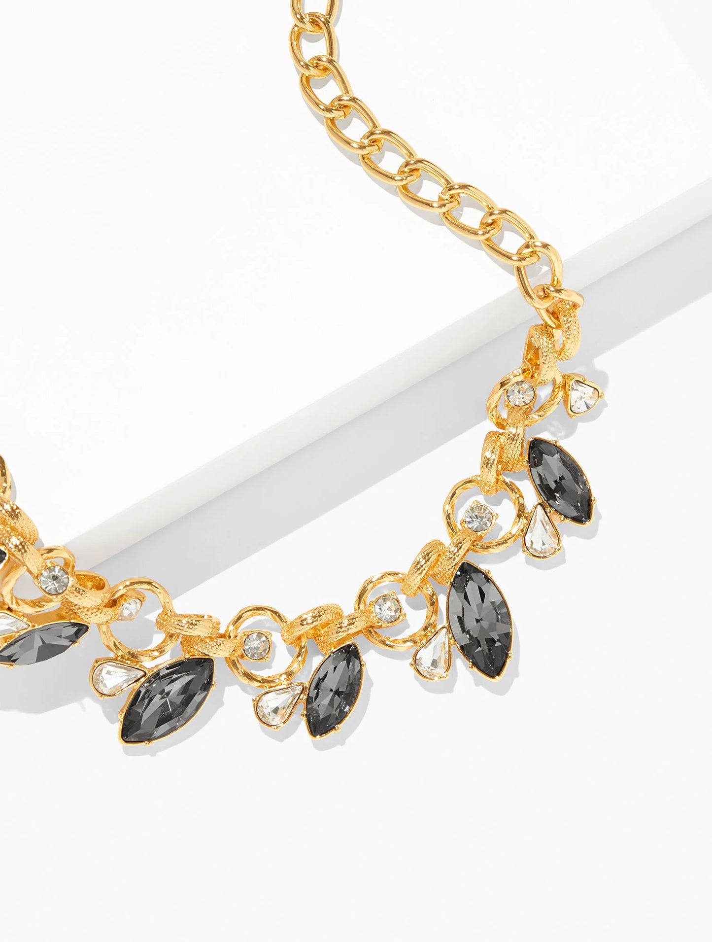 Chain & Stone Statement Necklace