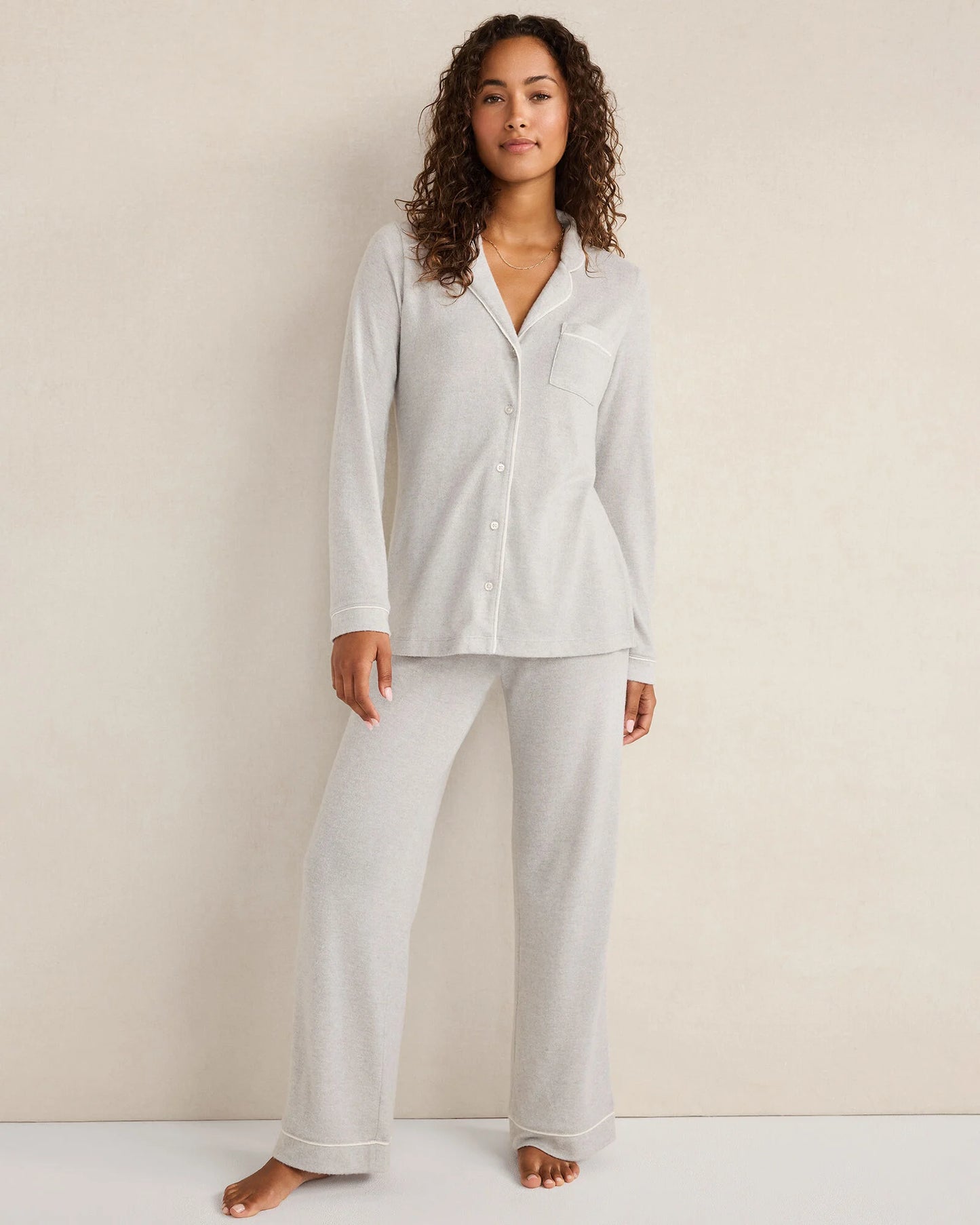 Marled Knit Pajama Pants