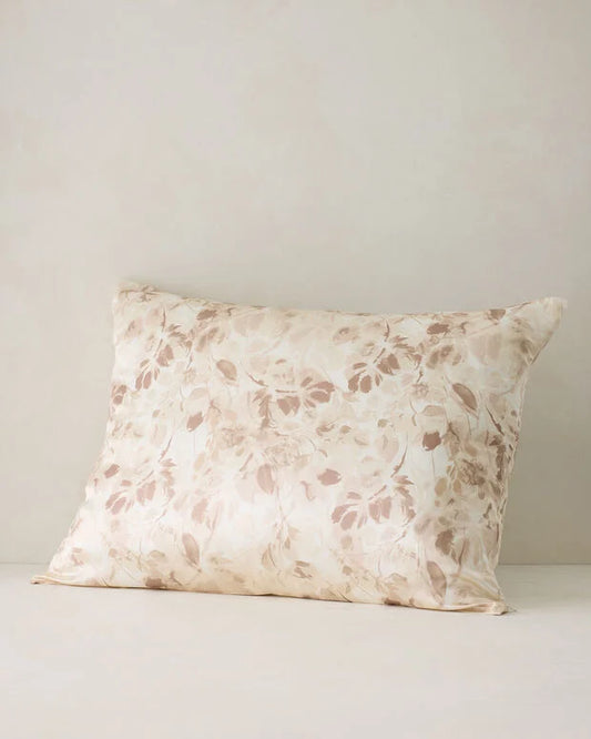 Washable Silk Tranquil Floral Pillowcase