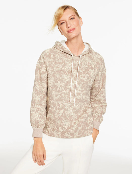 Cozy Fleece Hoodie - Bicolor Floral