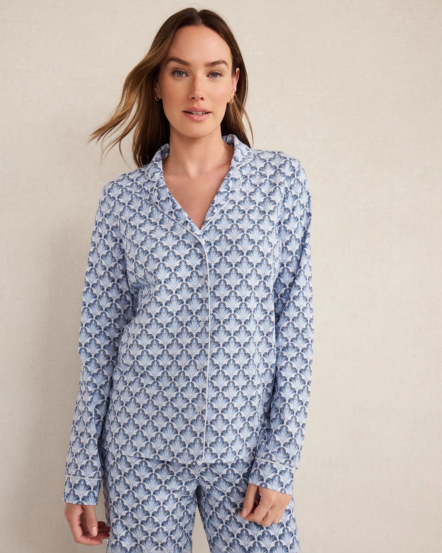 Organic Cotton Jersey Seashell Sleep Set