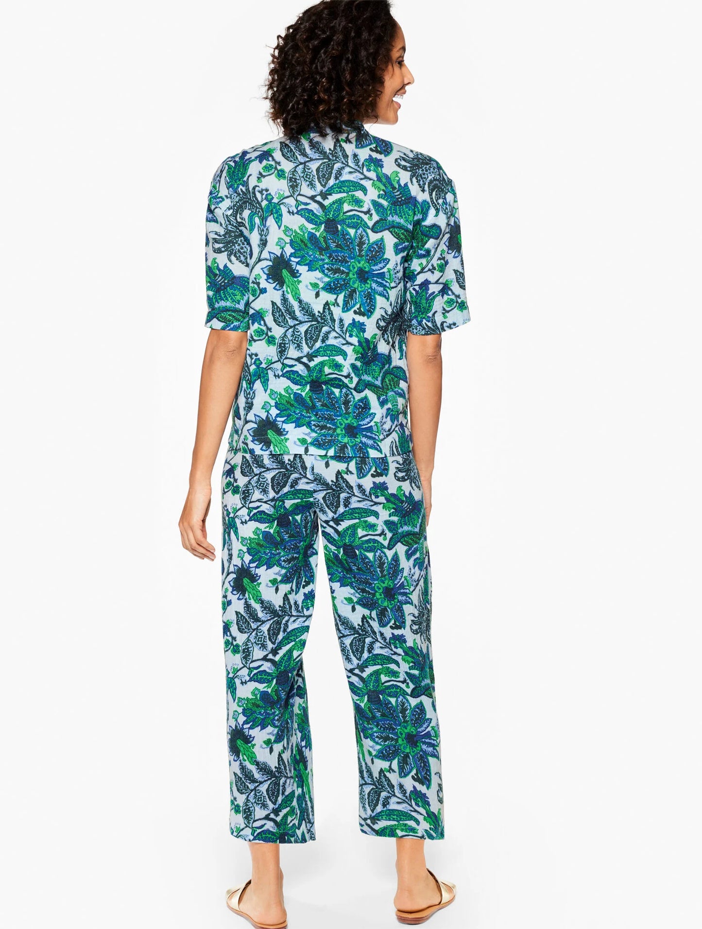 Aqua Club Gauze Pant Cover-Up - Bali Blooms