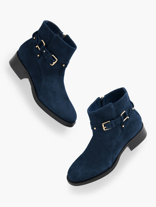 Waverly Studs Suede Ankle Boots