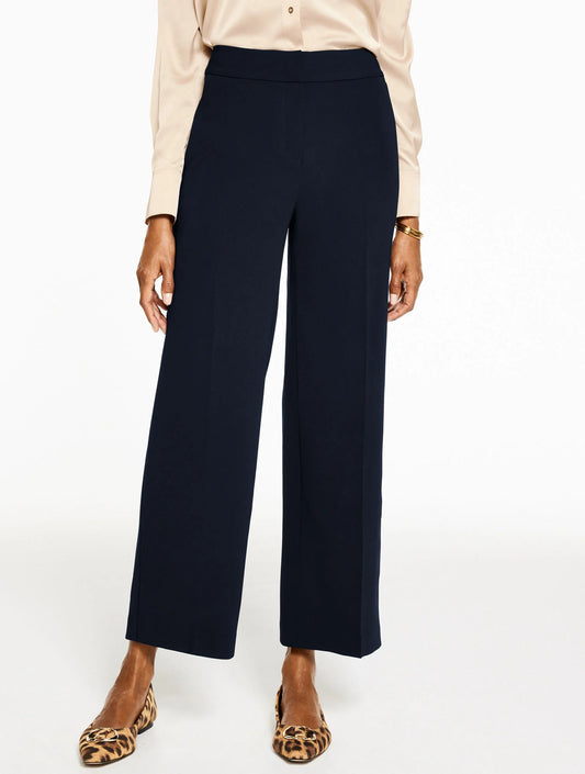 Easy Travel Wide Leg Ankle Pants