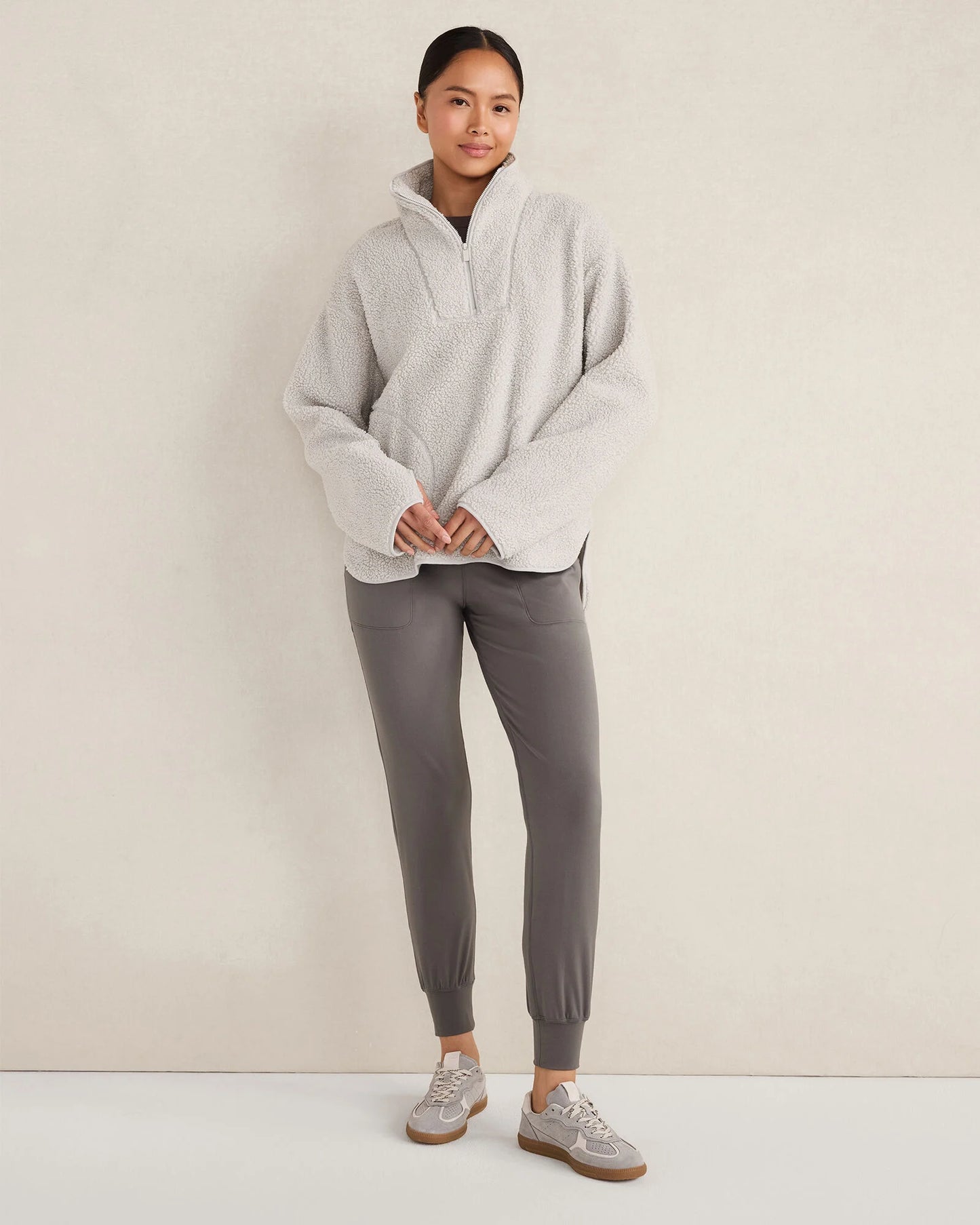 Sherpa Half-Zip Mockneck Pullover