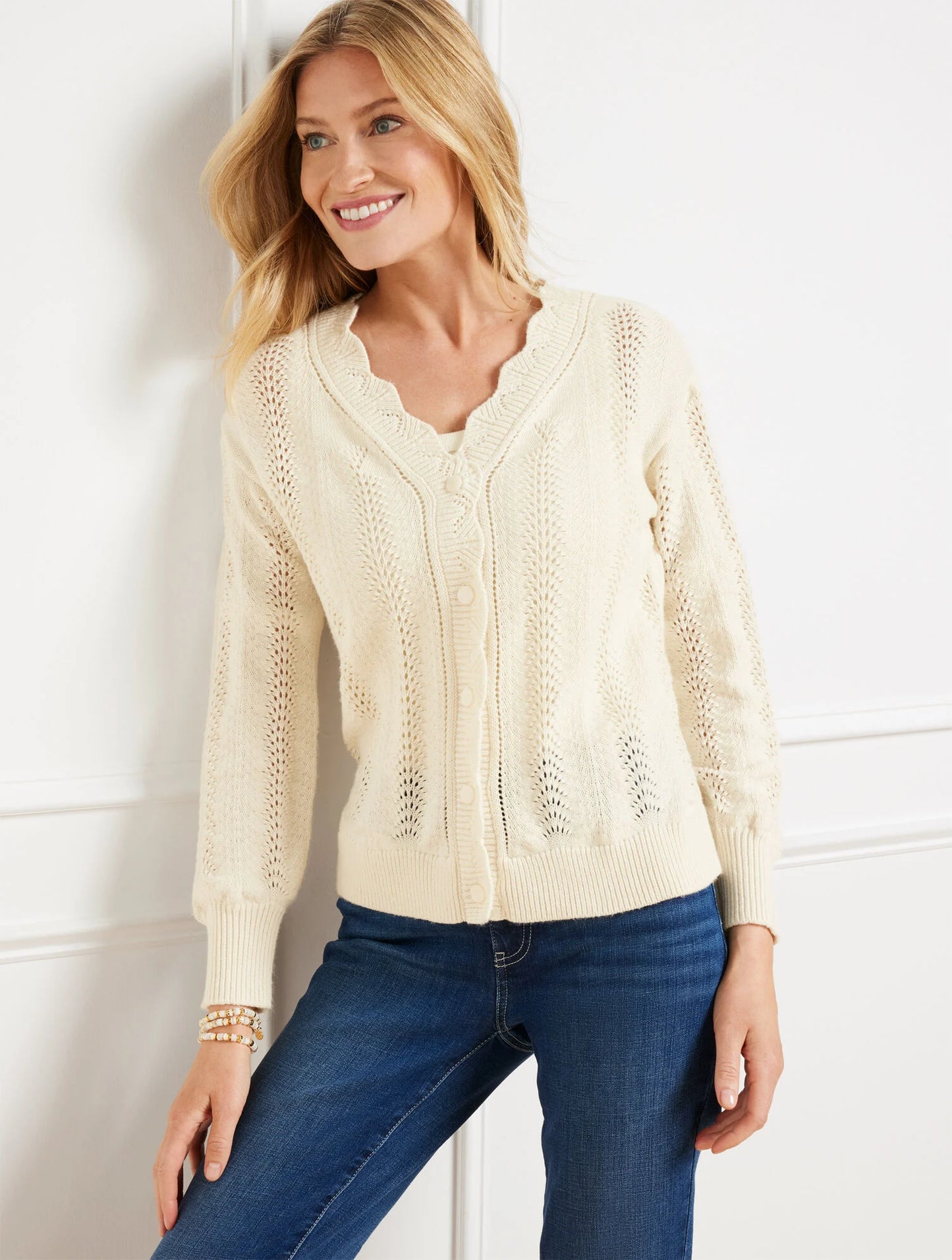 Pointelle Stitch Cardigan