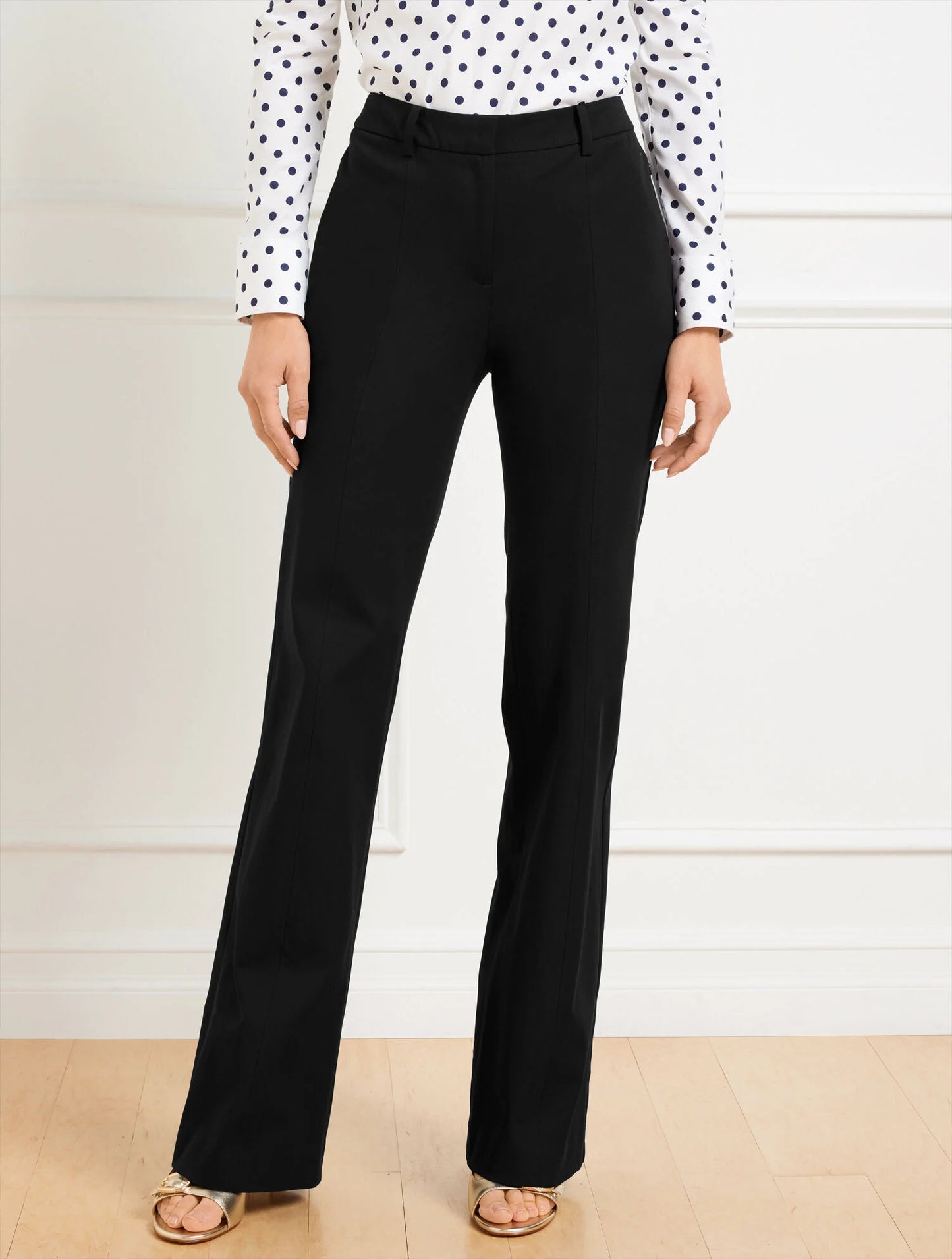 Flare Leg Cotton Bi-Stretch Pants