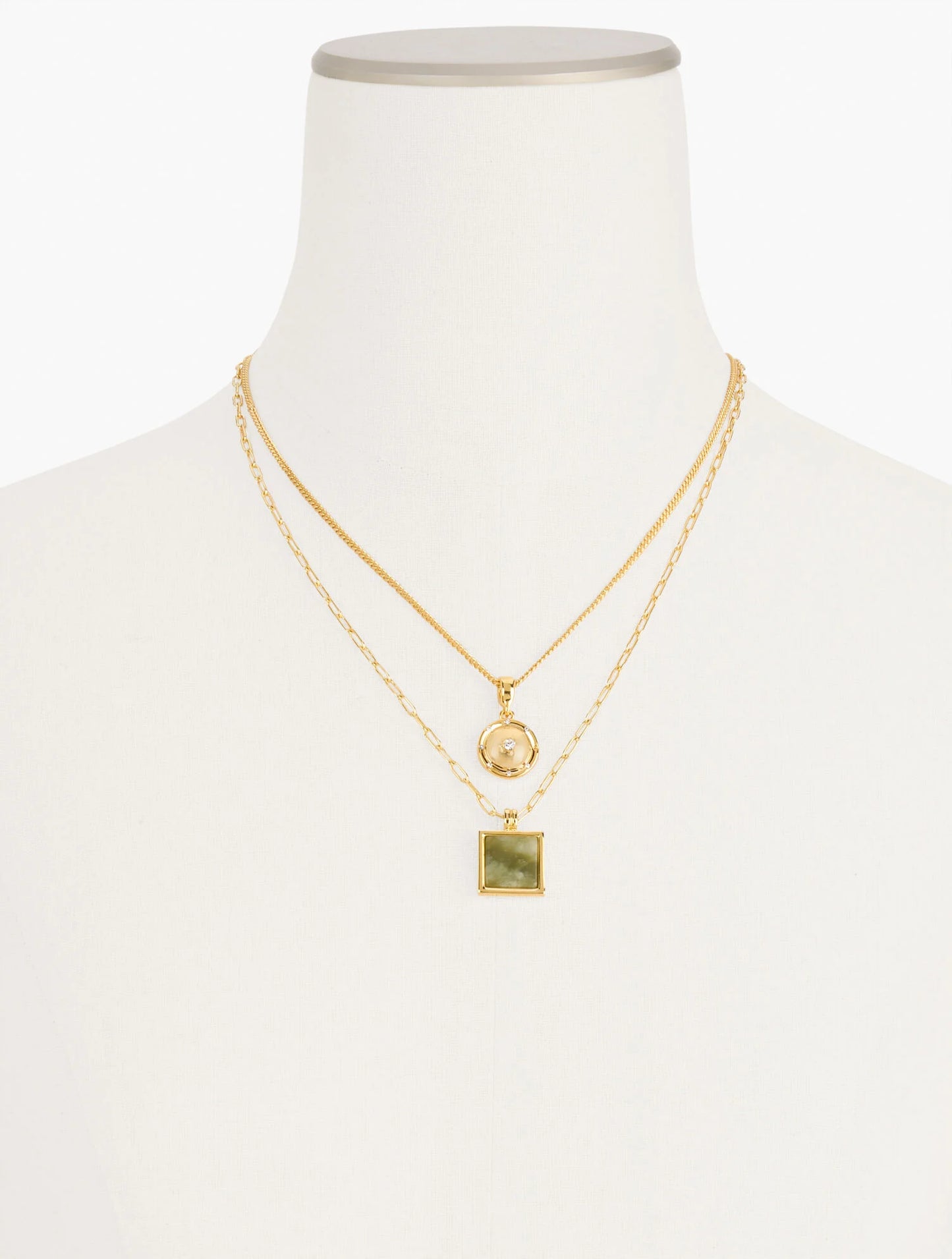 Modern Layered Pendant Necklace