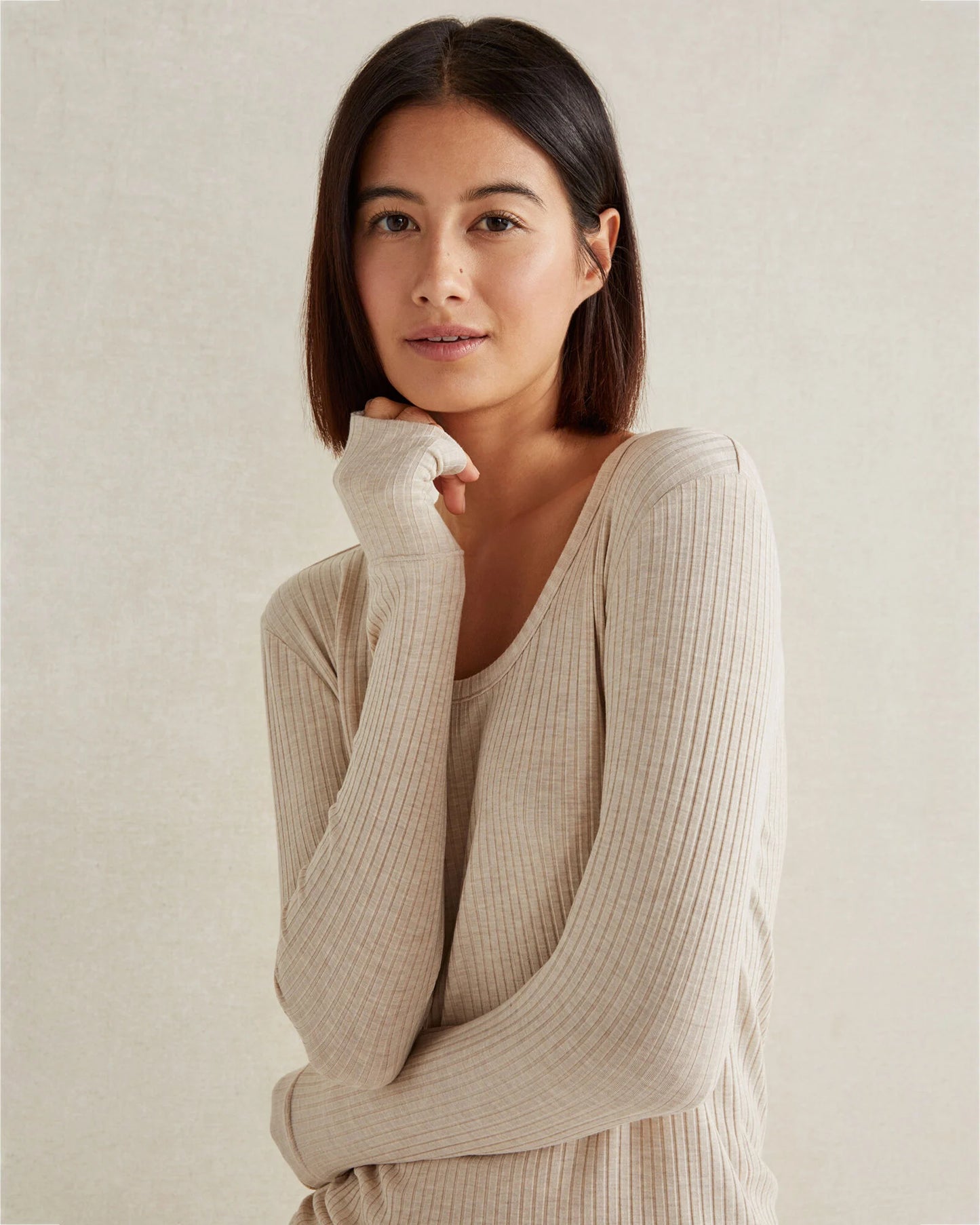 Drapey Rib Knit Top