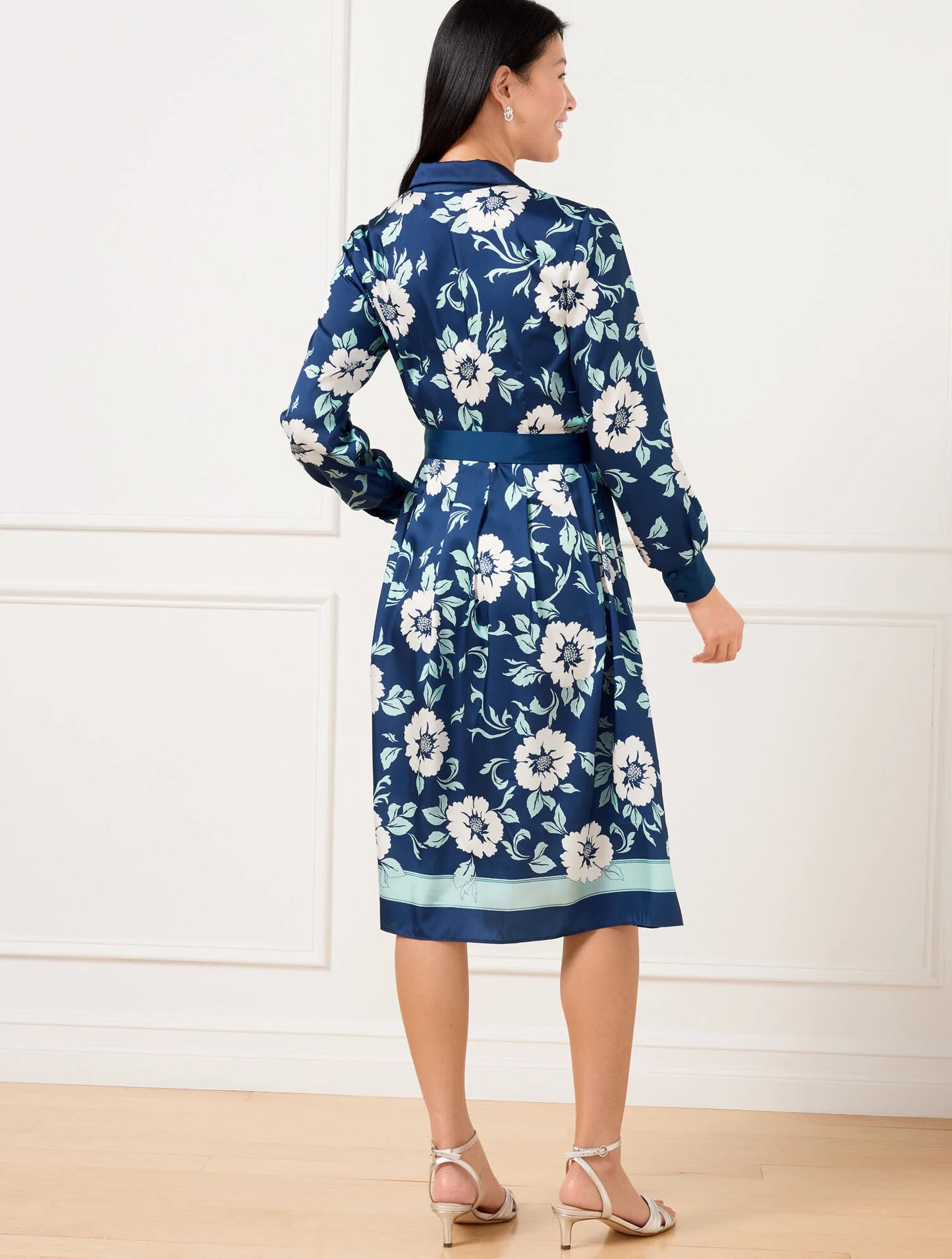 Tie Waist Shirtdress - Delightful Floral