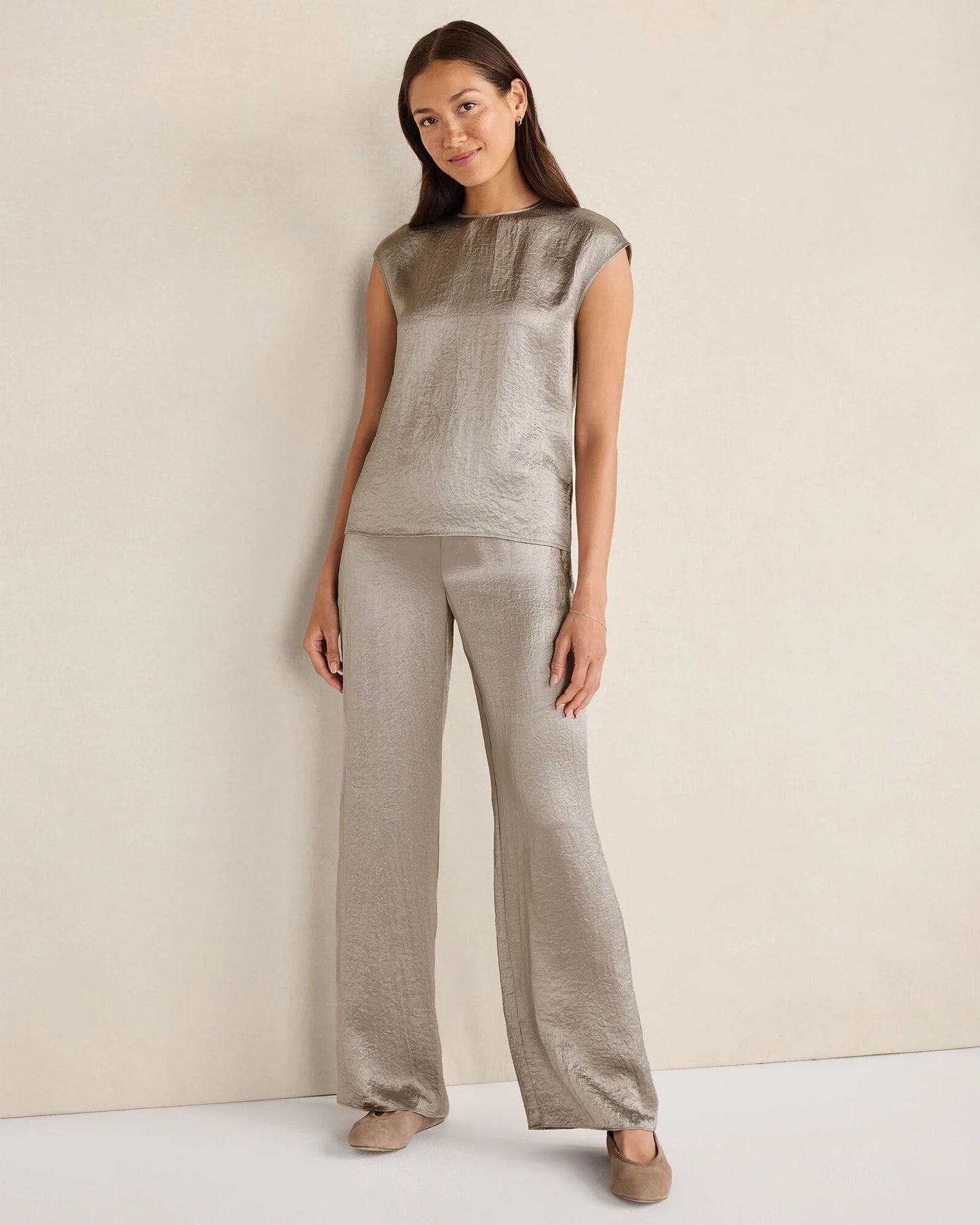Luxe Crinkle Shine Pants