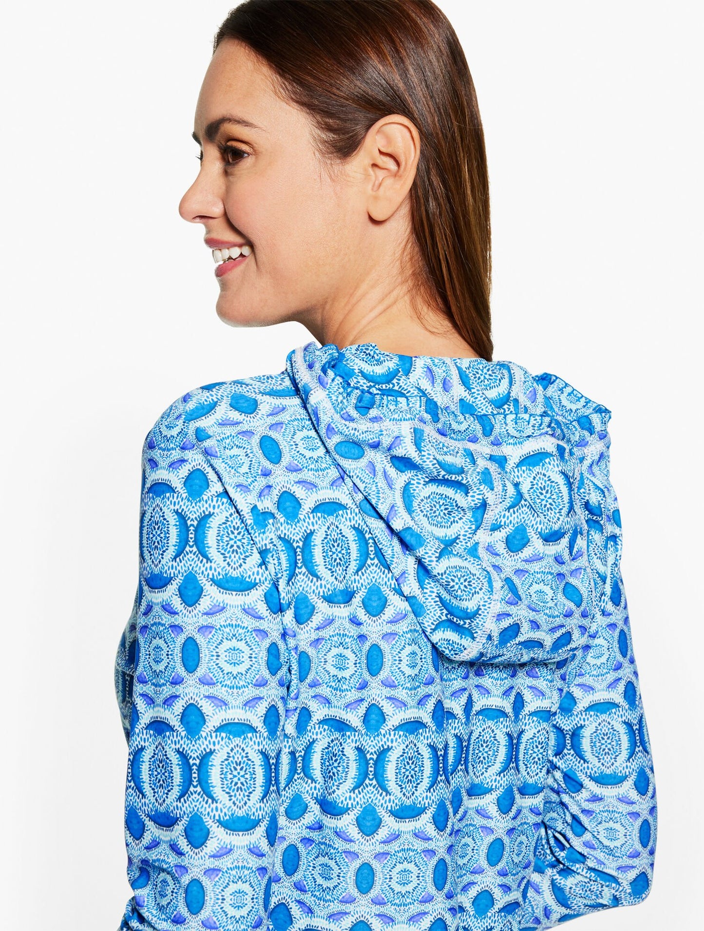 Cabana Life® Crystal Cove Hooded Cover-Up - Crystal Geo