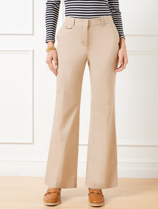 Flare Leg Twill Pants