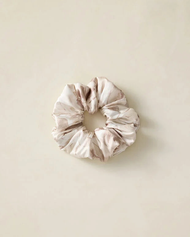 Washable Silk Tranquil Floral Scrunchie