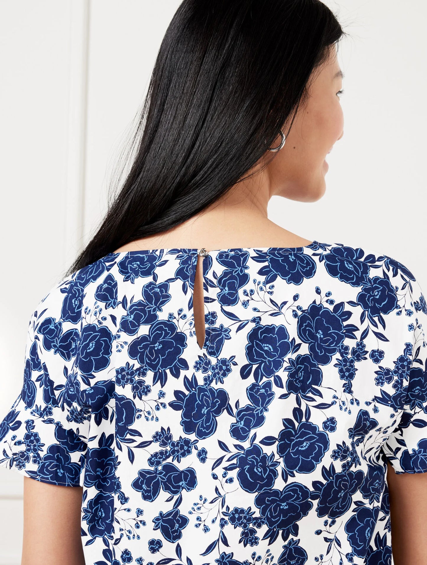 Tie Front Top - Blushing Roses