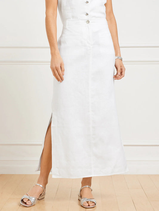 Classic Linen Trouser Skirt