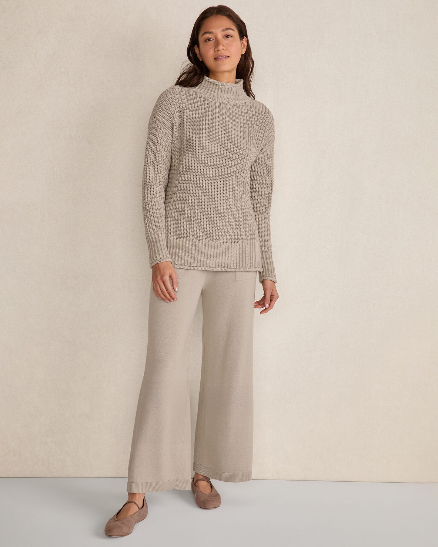 Organic Cotton Roll Neck Sweater