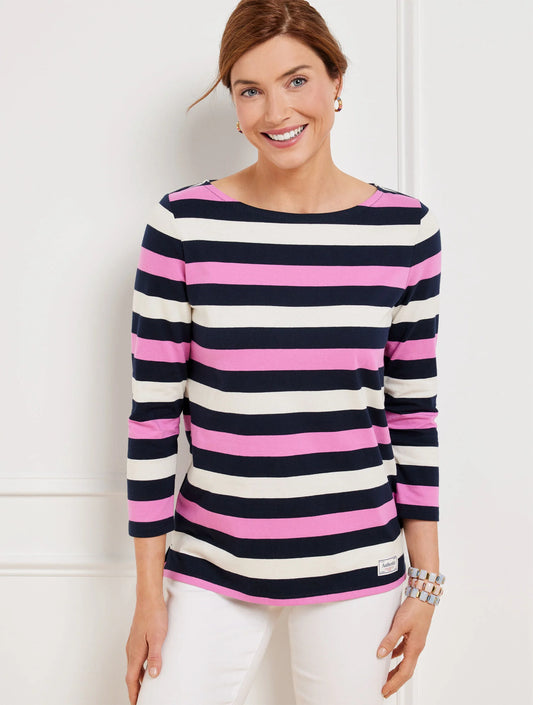 Authentic Talbots Tee - Carlotta Stripe