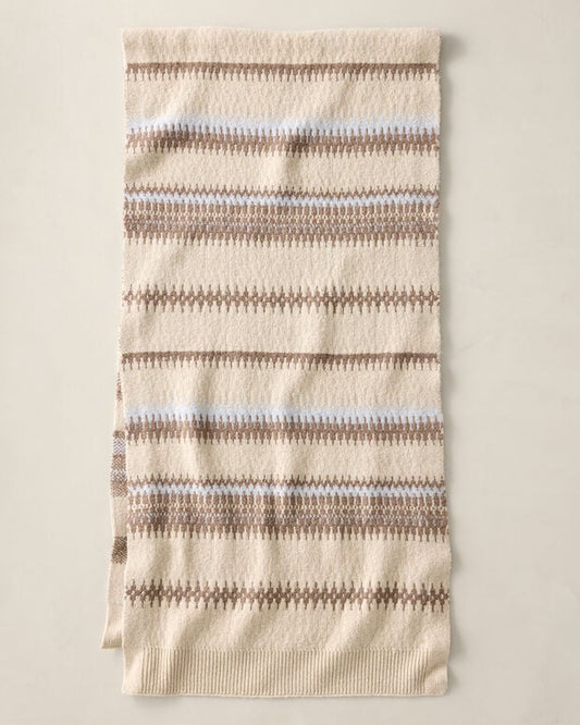 Organic Cotton Blend Fair Isle Scarf