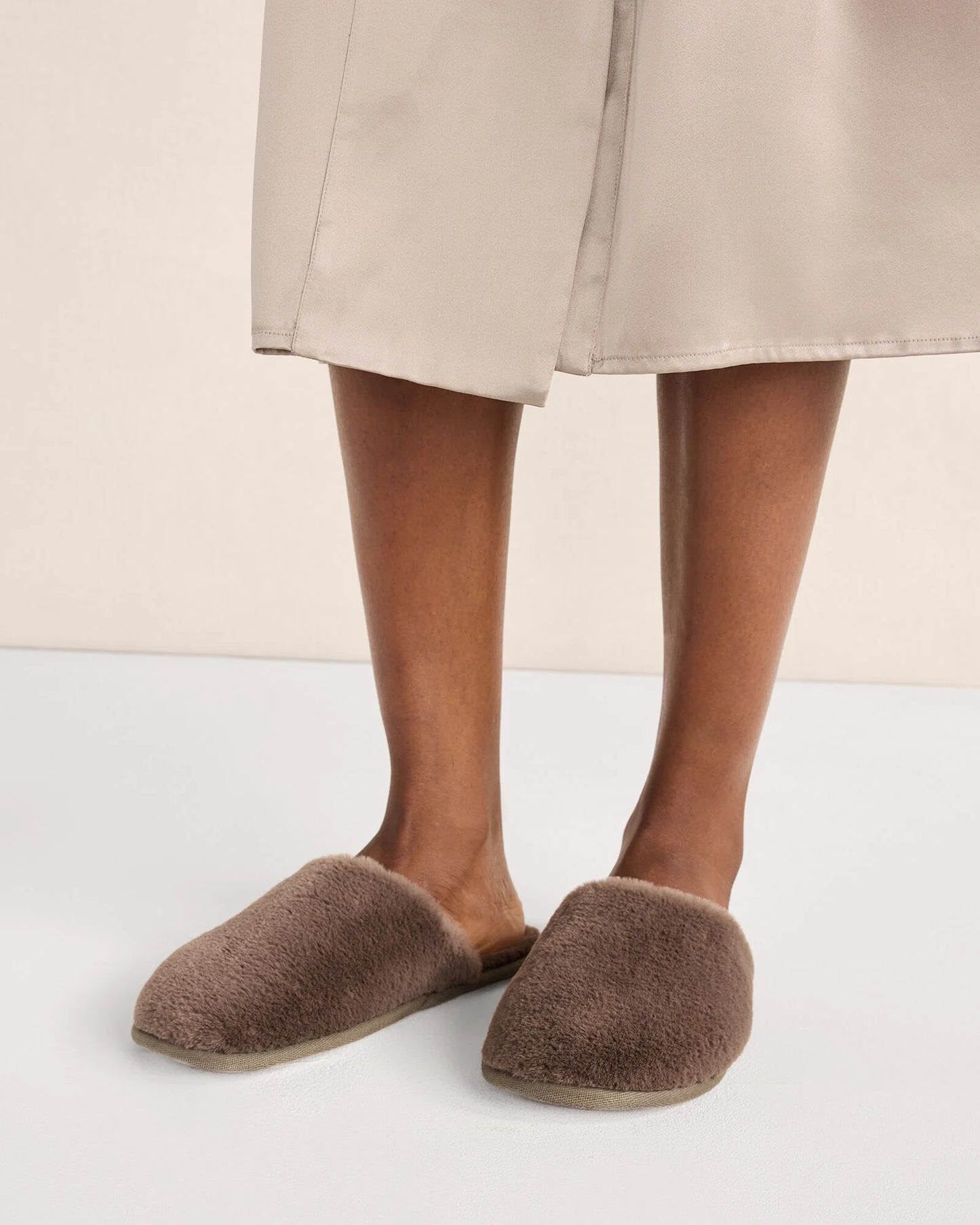 Faux Fur Spa Slippers