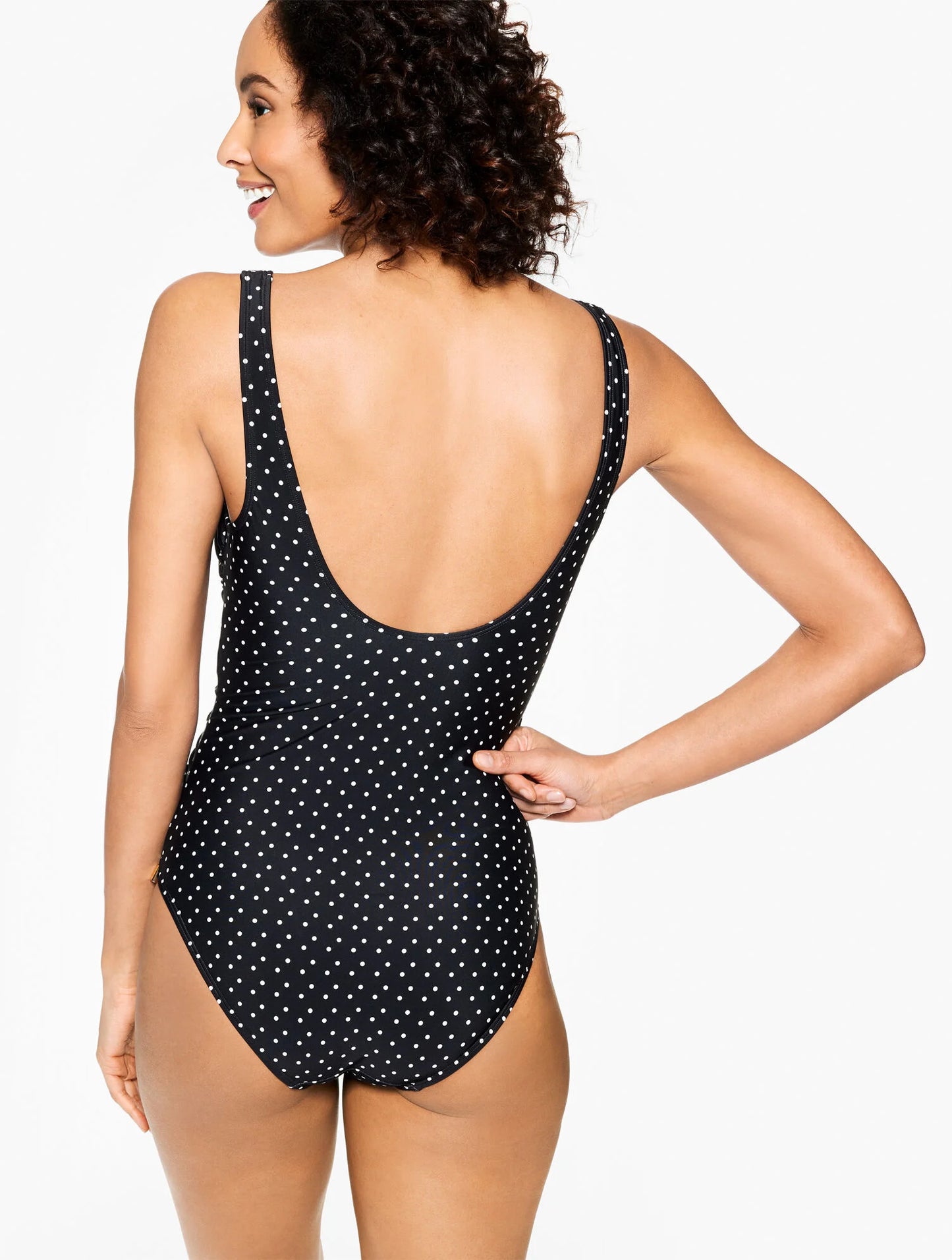 Aqua Club Faux Wrap One-Piece Swimsuit - Tahiti Dot