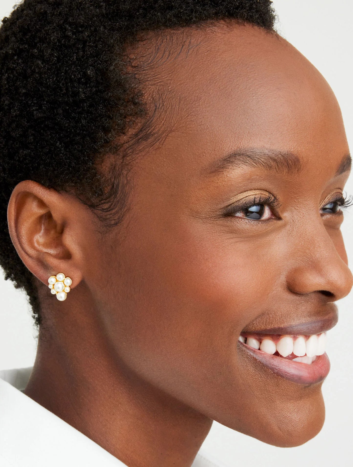 Pearl Cluster Stud Earrings