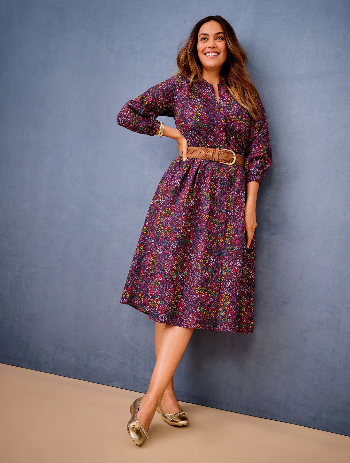 Blair Cap Toe Metallic Nappa Ballet Flats