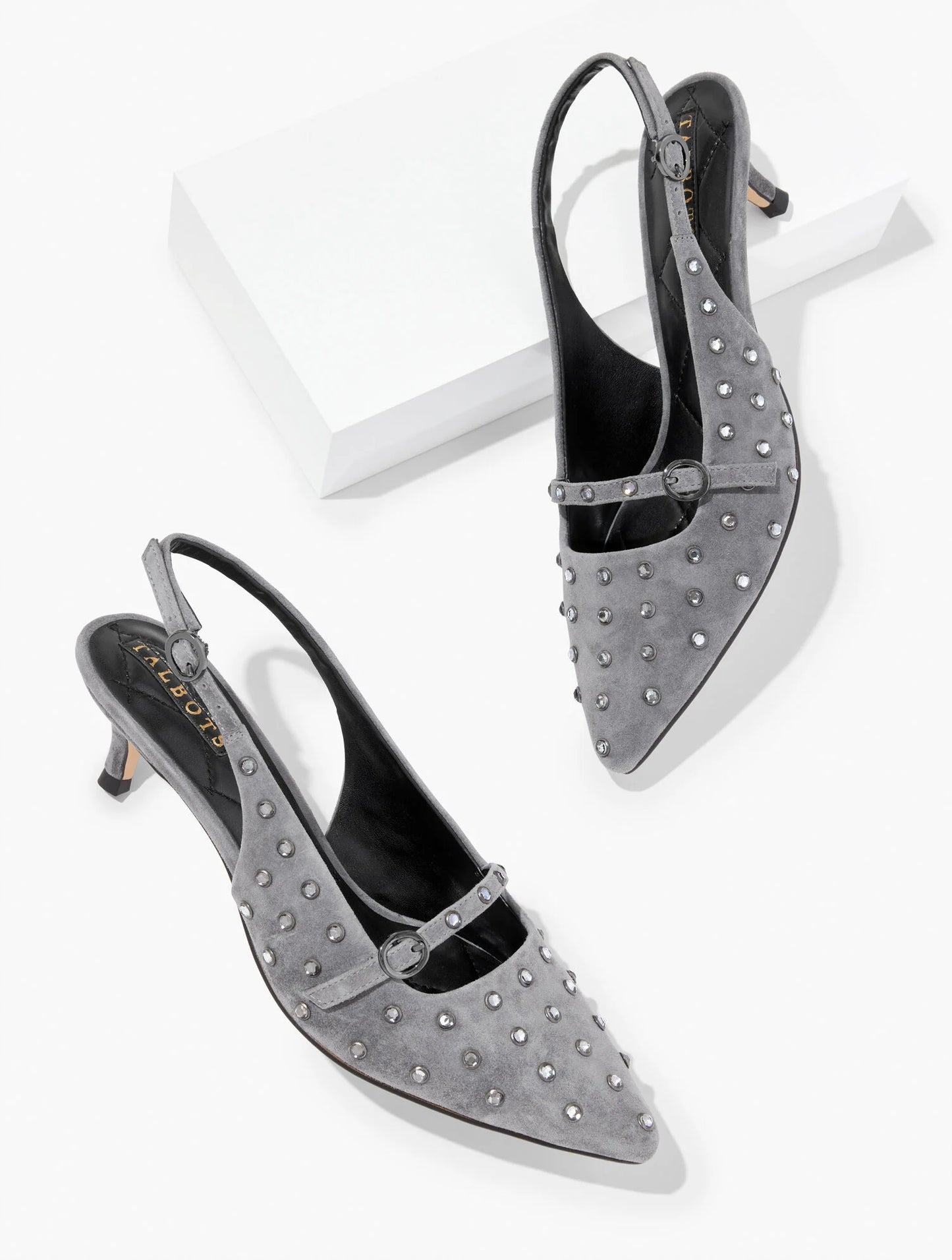 Sylvie Studded Slingback Suede Pumps