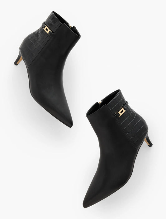 Kait Nappa Curved Heel Ankle Boots