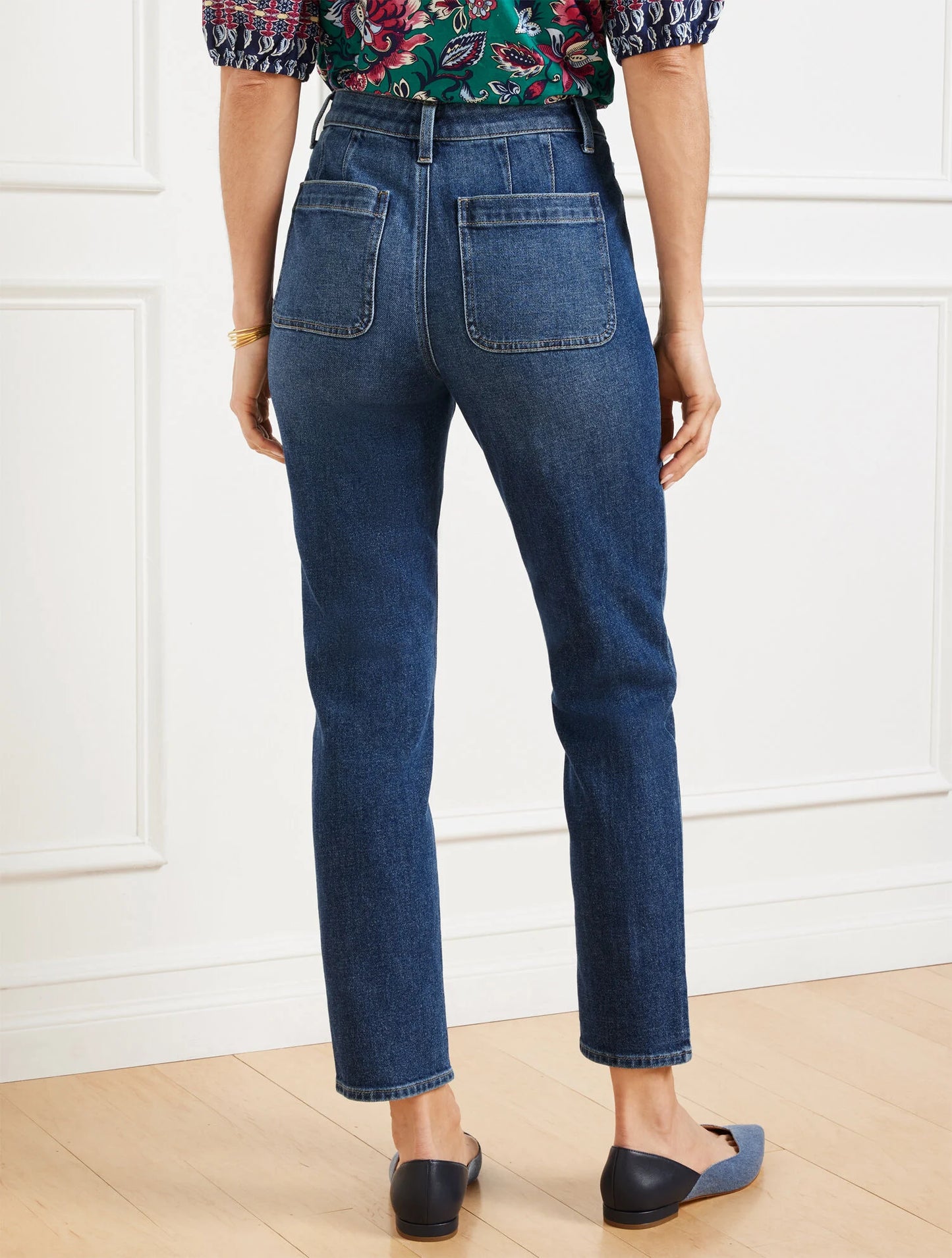 Slim Straight Ankle Jeans - Penelope Wash