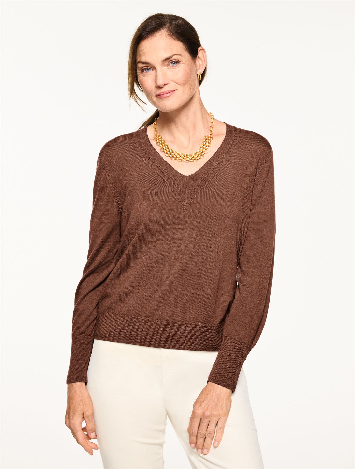 Merino Wool V-Neck Pullover