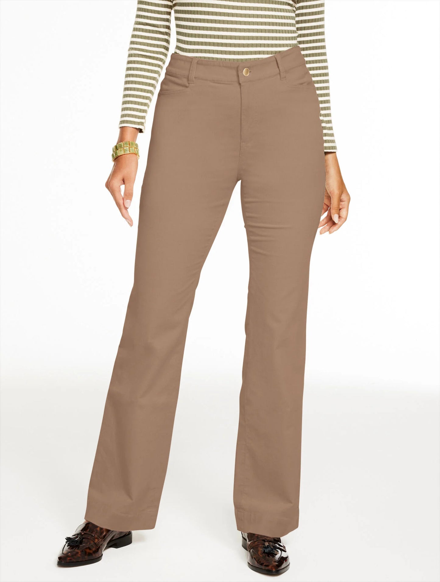 Flare Leg Stretch Corduroy Pants