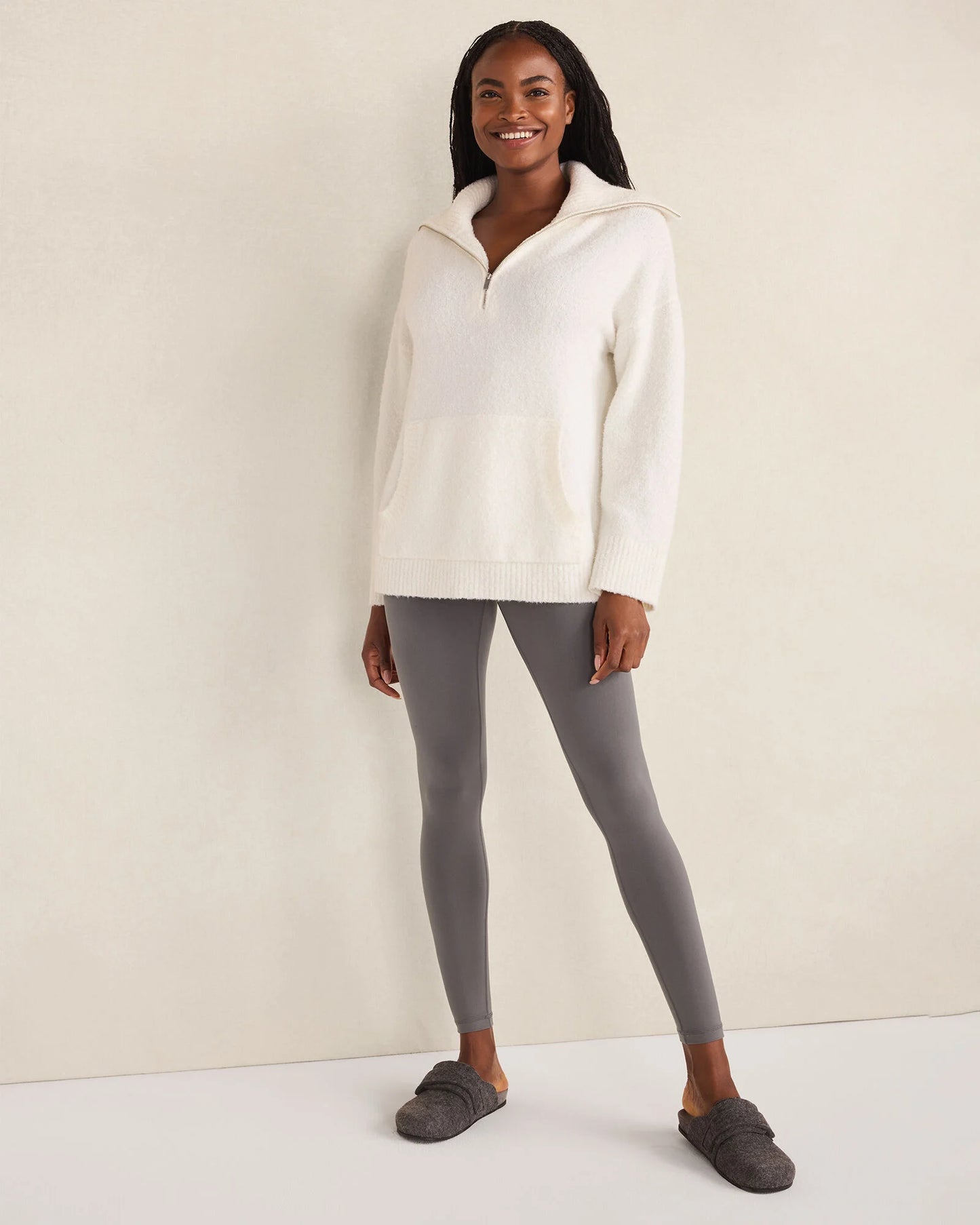 Boucle Half-Zip Pullover