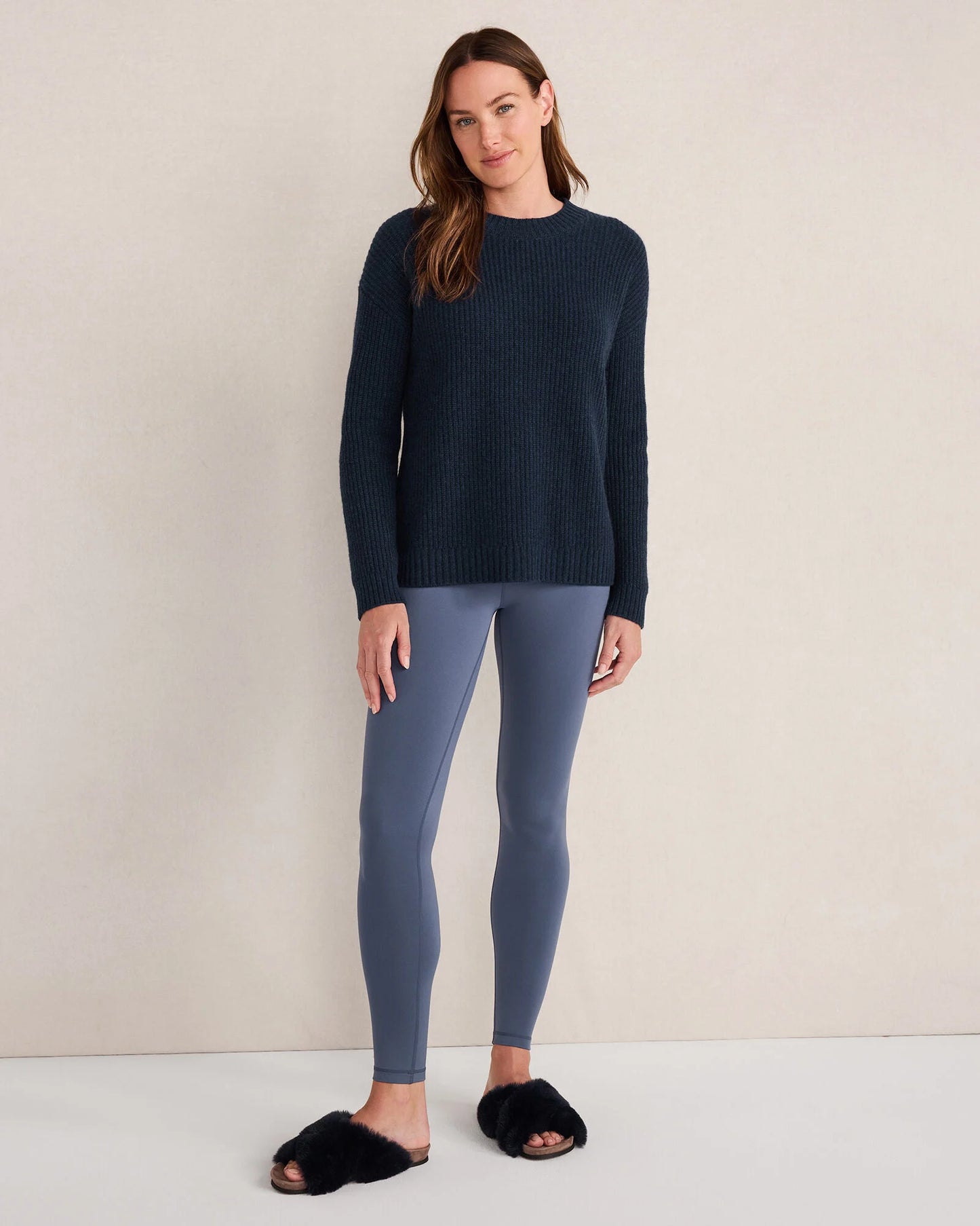 Cashmere Shaker Stitch Crewneck Sweater