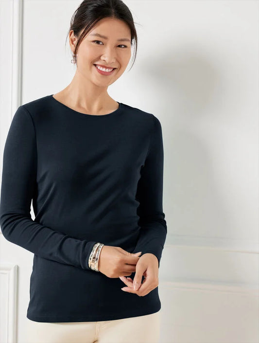 Pima Crewneck Tee - Solid