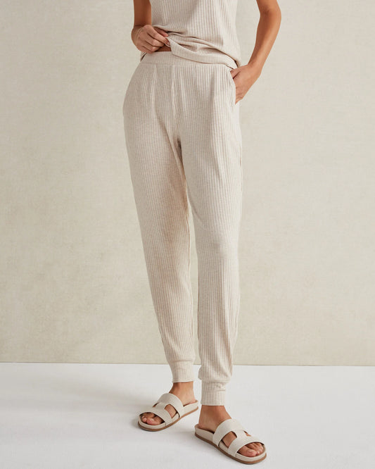 Drapey Rib Knit Joggers