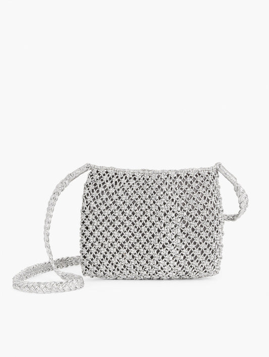 Metallic Knotted Cord Crossbody Bag