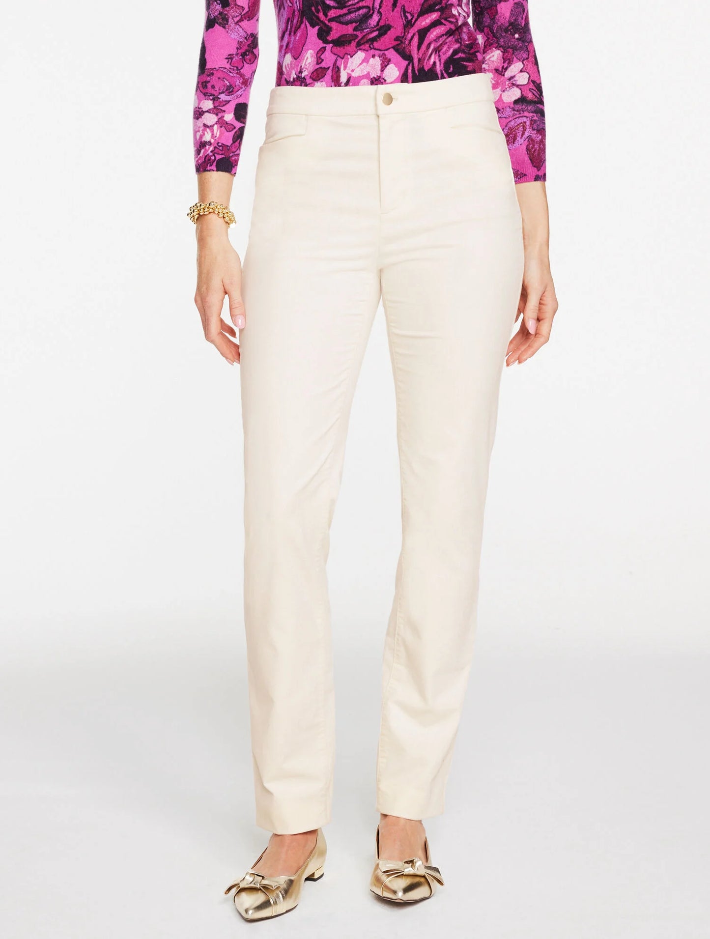 Straight Leg Velveteen Pants