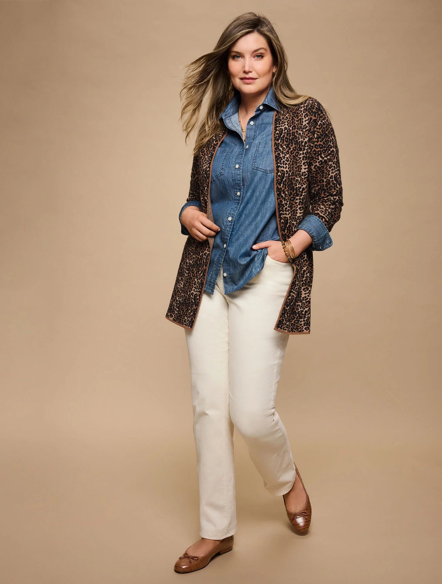 Leopard Jacquard Cardigan