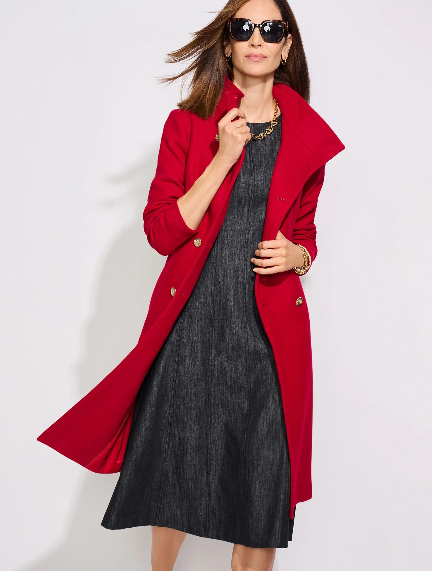 Refined Denim Midi Dress