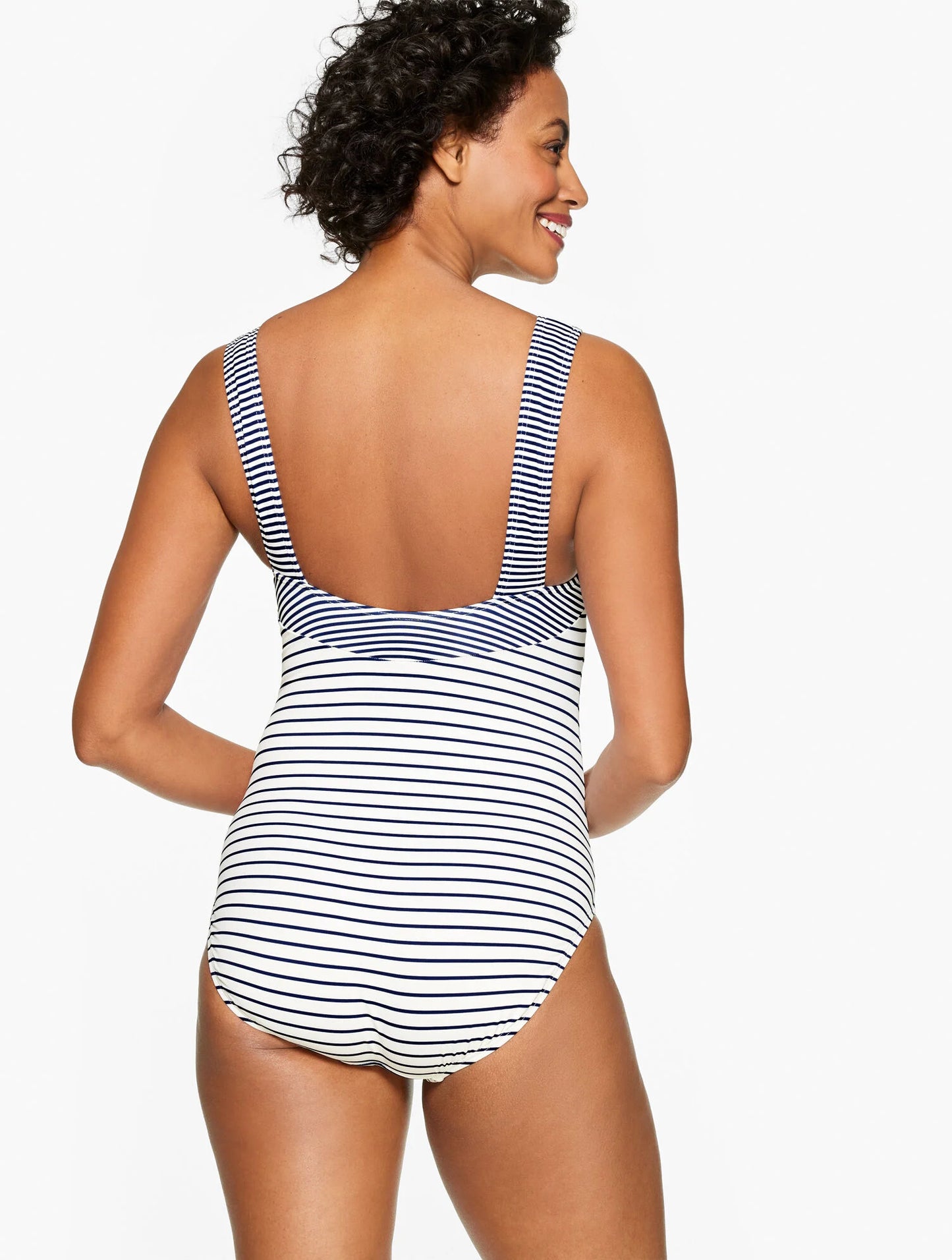 Sun Ocean Sand Scoop Neck One Piece - Classic Stripe