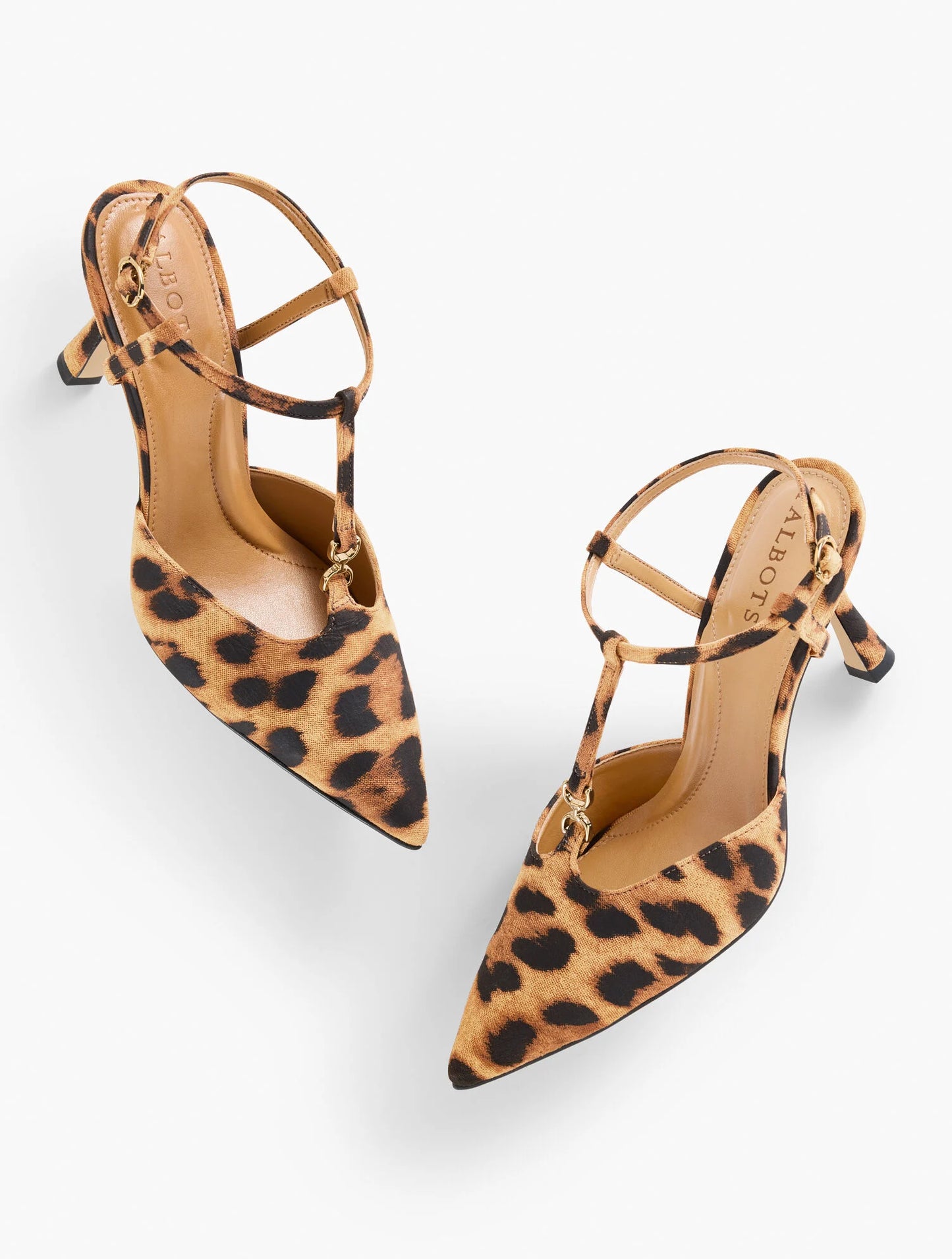 Evelyn Leopard Suede Flare Heel Pumps