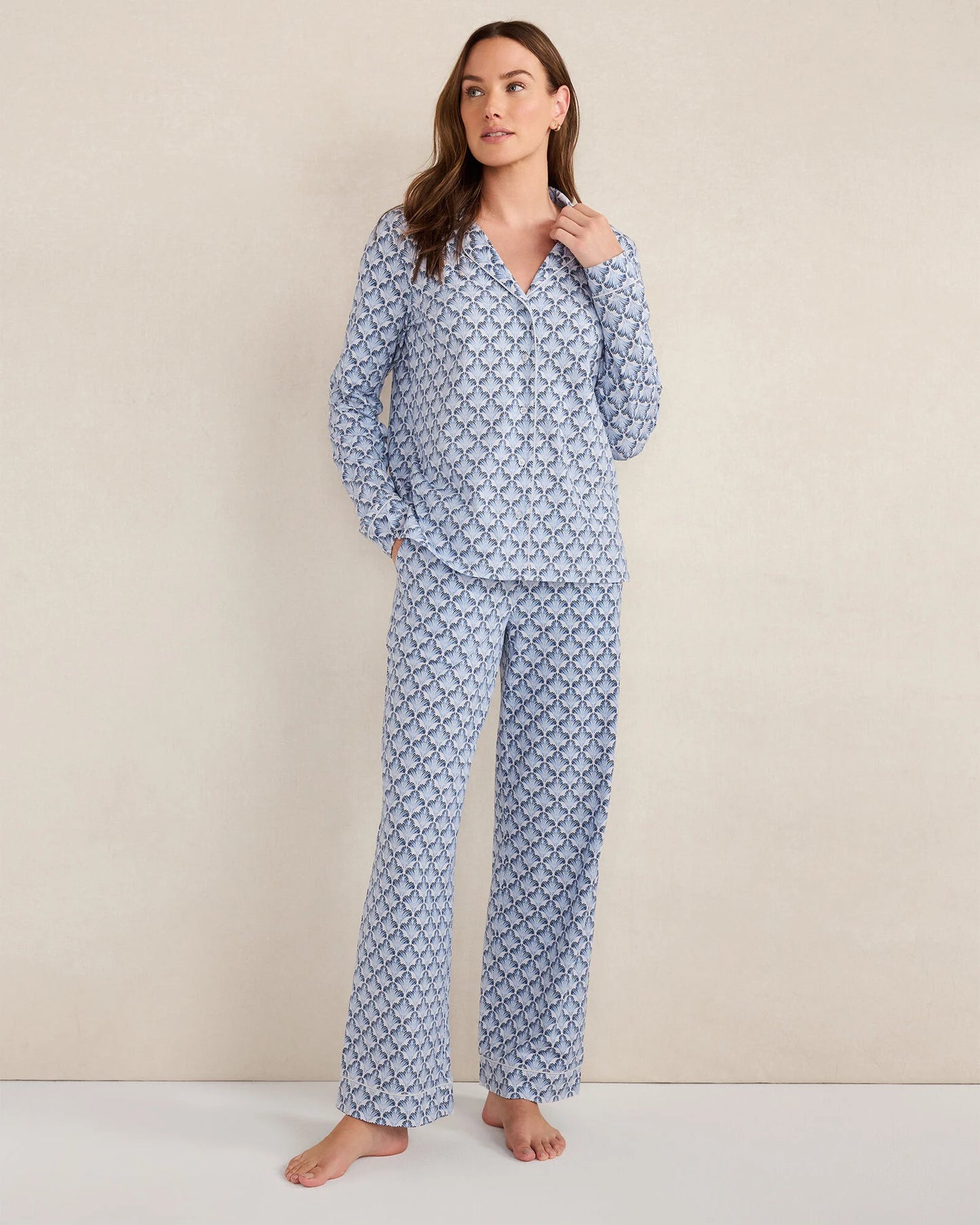 Organic Cotton Jersey Seashell Sleep Set