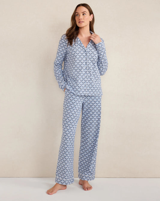 Organic Cotton Jersey Seashell Sleep Set