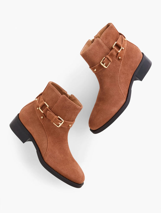 Waverly Studs Suede Ankle Boots