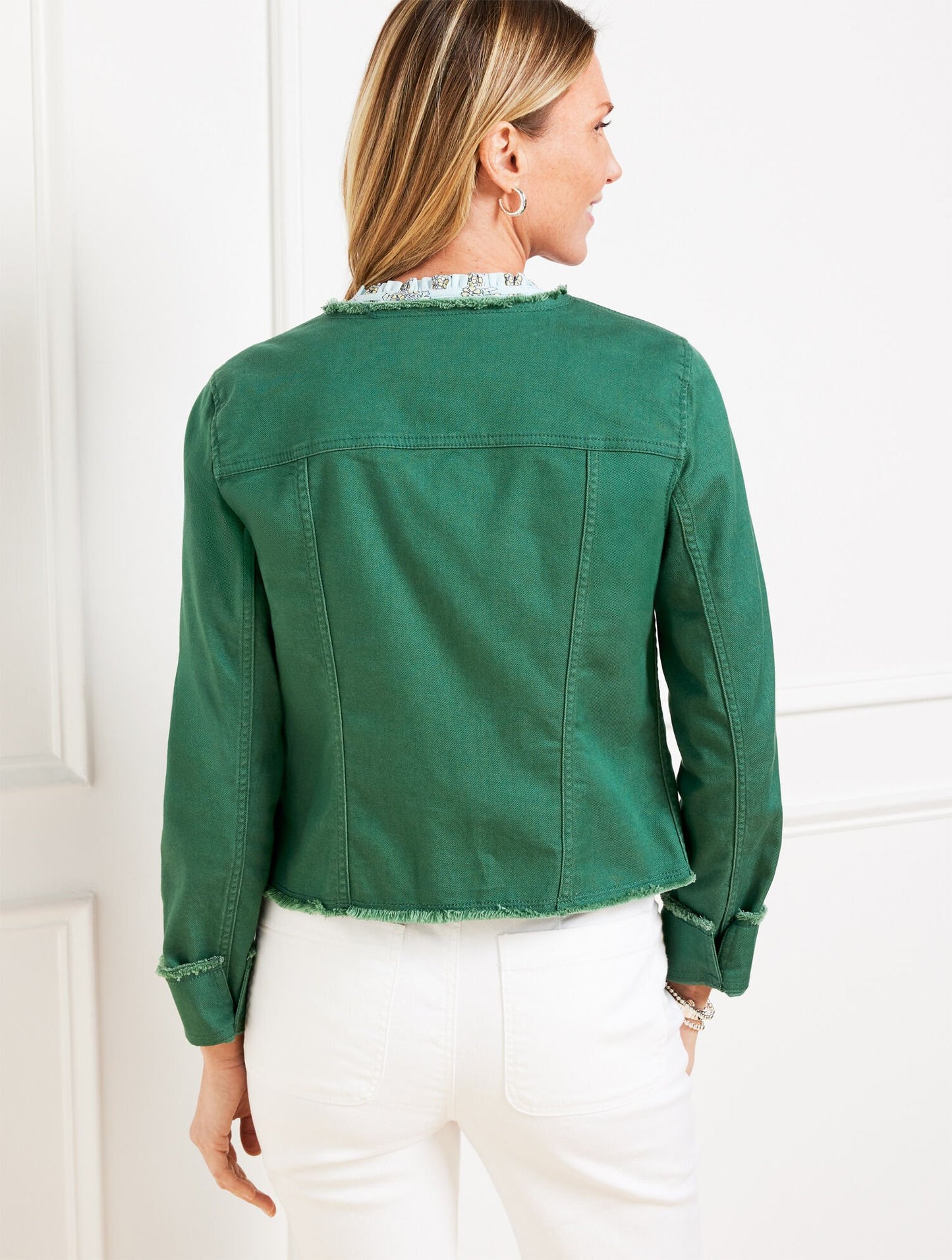 Collarless Jean Jacket