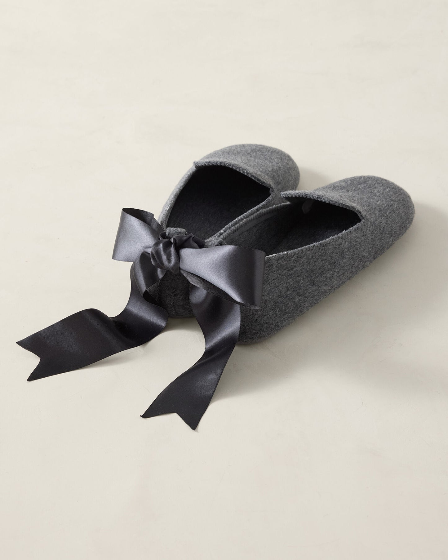 Felted Wool Blend Loafer Slippers